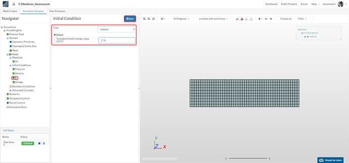 Please assign the material model to your mesh f1 aerodynamics tutorial, material model
