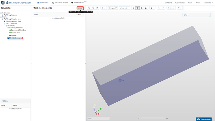 sports aerodynamics workshop homework step-by-step tutorial, meshing, mesh refinement
