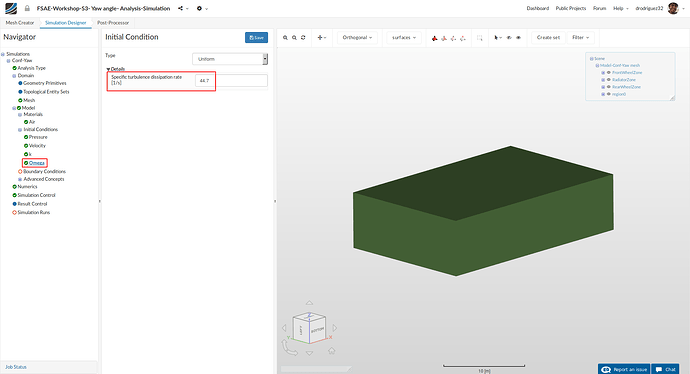 Initial conditions - omgea