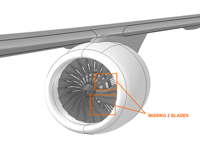 aerospace, aircraft jet engine vibration analysis, missing blade model