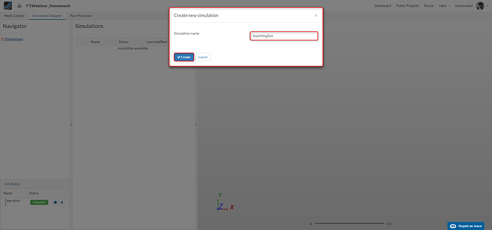 Select which kind of simulation you want to run f1 aerodynamics simulation type