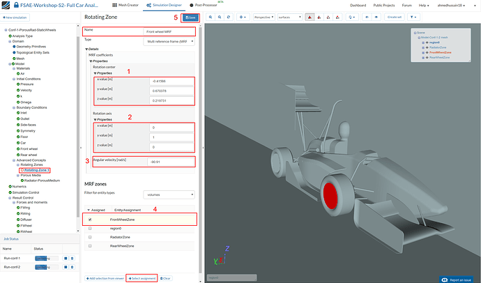 Add a Rotating Zone under Advanced Concepts formula student, formula sae workshop homework, mrf rotating zone