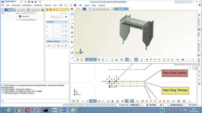 caeses f1 aerodynamics workshop tutorial, 3d model parameters