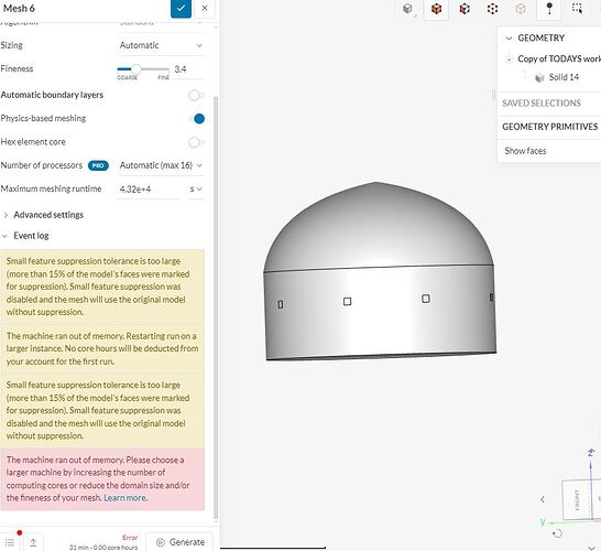 erroe meshing for forum