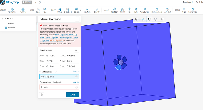 External flow generation error - Project Support - SimScale CAE Forum
