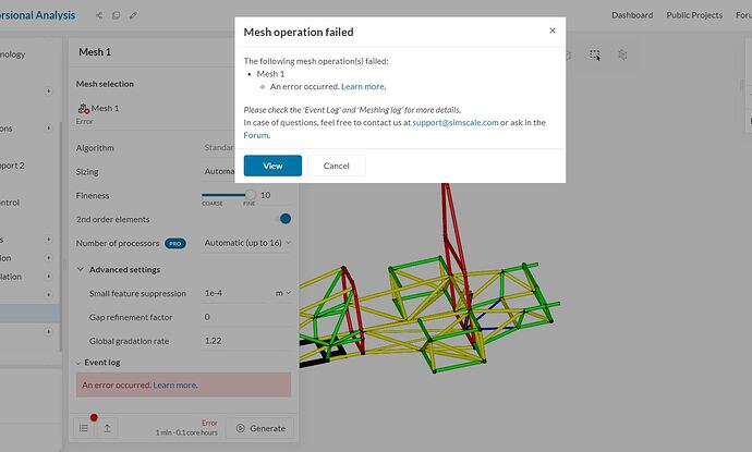 Meshing Error