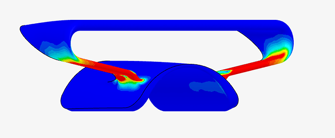 Our rear wing before FEA optimisation
