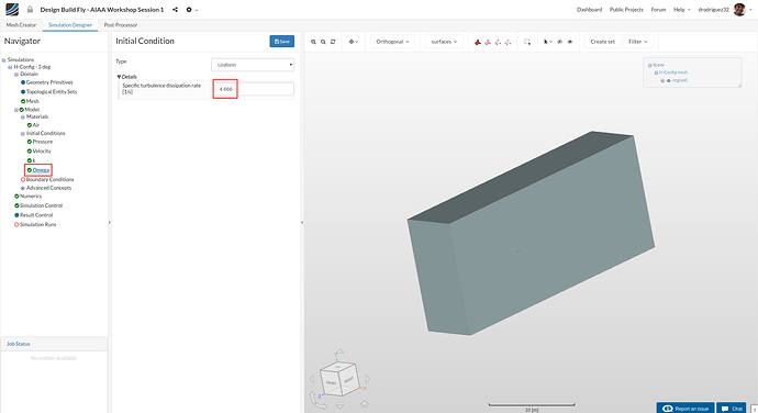 Initial conditions - omega