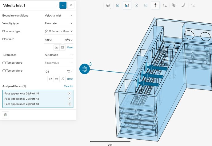Wrong flow rate direction