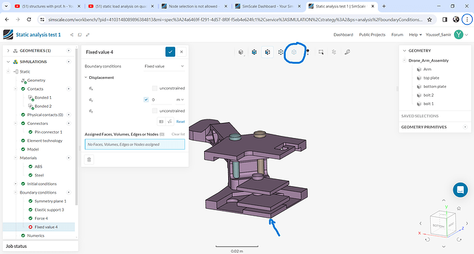 Static analysis test 1 _ SimScale Workbench - Google Chrome 2_3_2024 9_09_44 AM