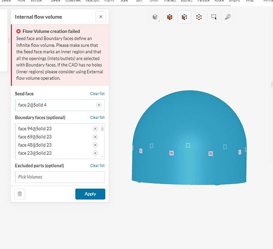 internal flow volume error again