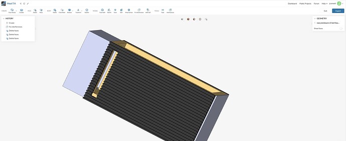 Enclosure heat sink opening