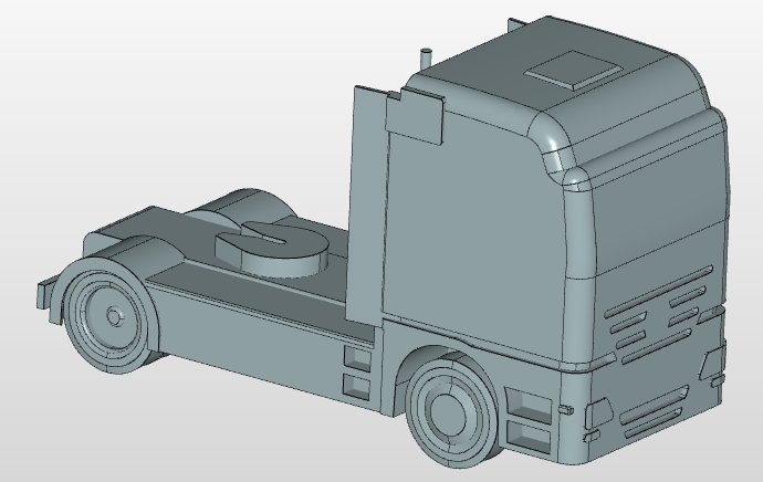 truck aerodynamics cad model