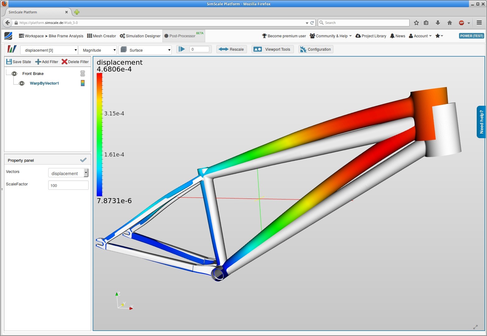 Structural Analysis of Different Loads on a Bike Frame by...