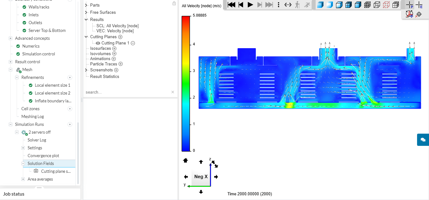 Data center - Cooling system by RicardoParis | SimScale...