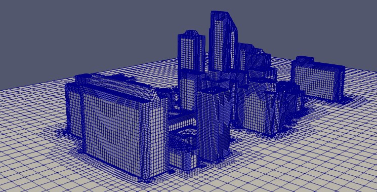 Wind Raster City Wind field over city landscape by fsite | SimScale...