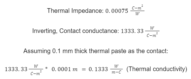 thermal contact equations