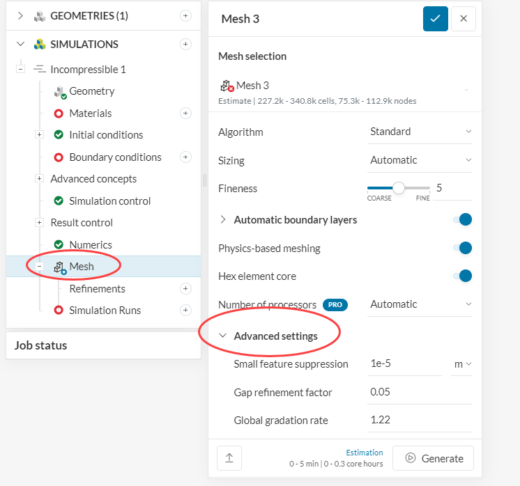 Where is the advanced settings tab - Using SimScale - SimScale CAE Forum