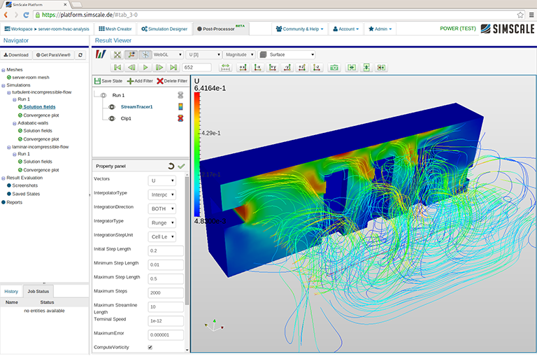 server room cooling Iso-Surface Visualization of the Temperature Field