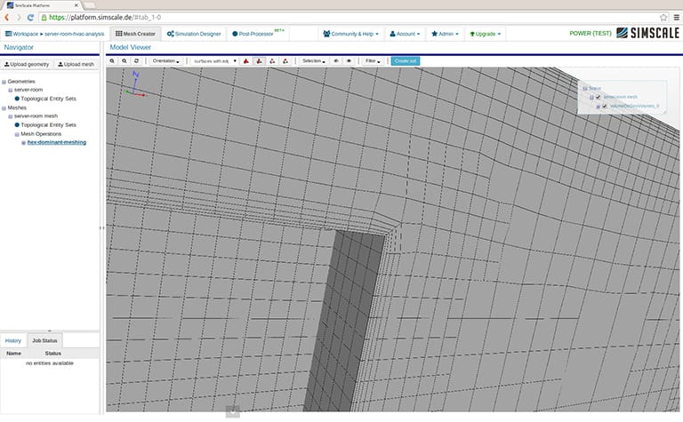 server room cooling Detailed View of the Refined Boundary Layers