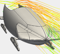 CFD simulation of a bobsleigh