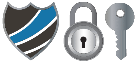 SimScale Security, represented by the SImScale logo, a lock and a key