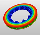 Transient thermal analysis of a car braking system