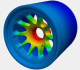 Static simulation of a car rim