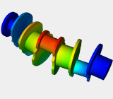 Frequency analysis of a crankshaft