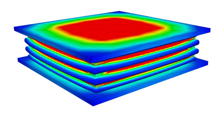 elastomeric bearing pad bridge design FEA