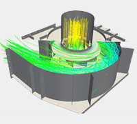 Radial fan simulation