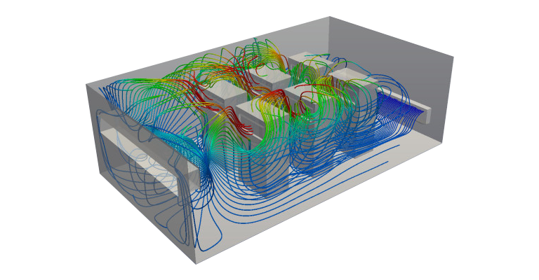 ventilation and air conditioning simulation of a Server Room CFD analysis