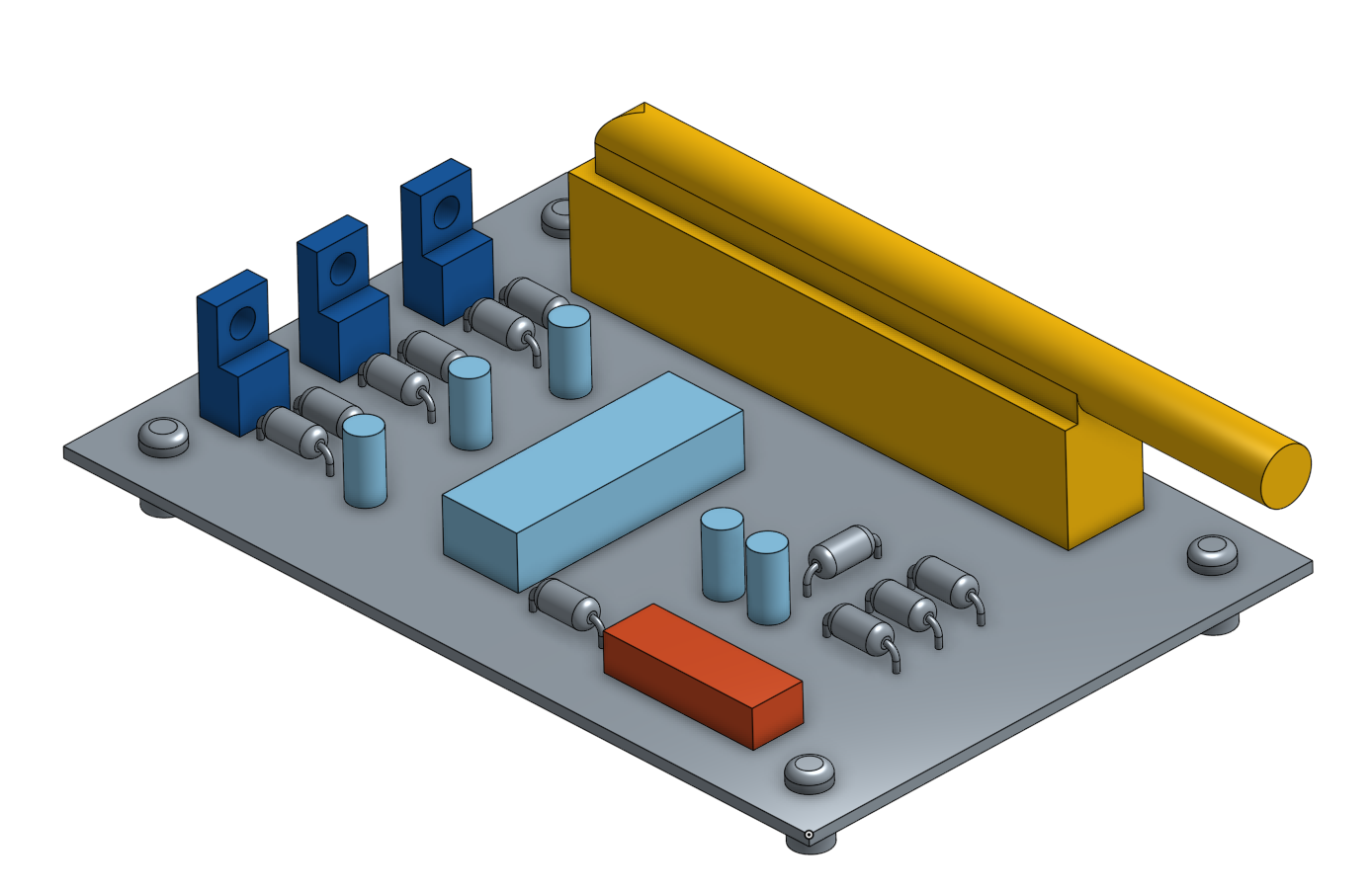 PCB design model using Onshape