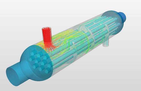 Conjugate Heat Transfer Analysis of a Heat Exchanger 3d simulation