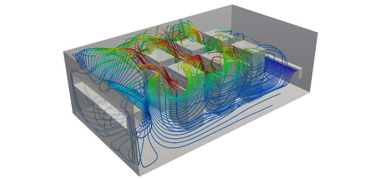 sever room cooling simulation CFD HVAC system ventilation design