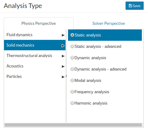 SimScale platform simulation analysis types