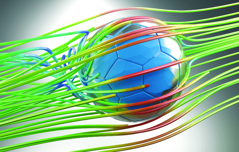 magnus effect soccer, ball spin effect cfd simulation