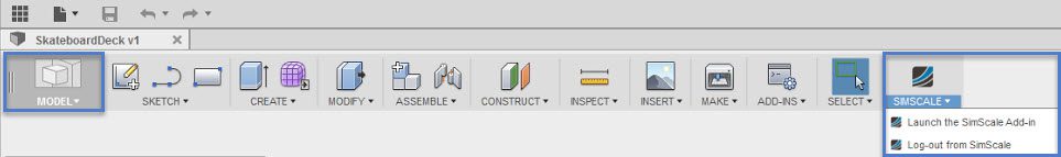 Autodesk Fusion 360 addon launch simscale