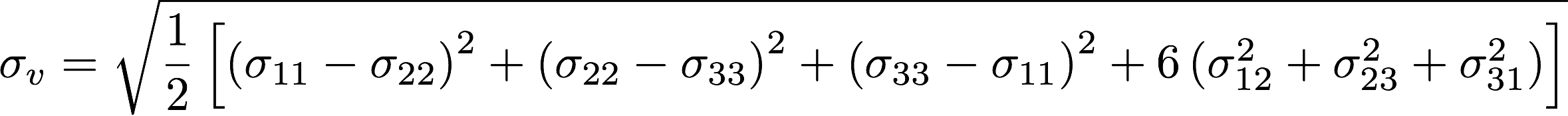 von Mises stress equation