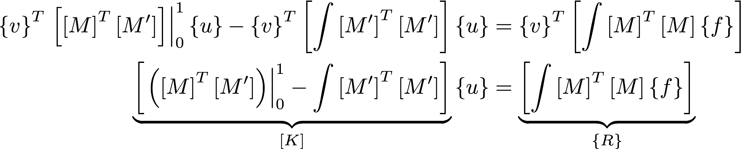 matrix form finite element method Equation interpolation function