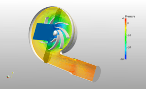cfd analysis and Pressure Contours in a Centrifugal Pump design with AMI