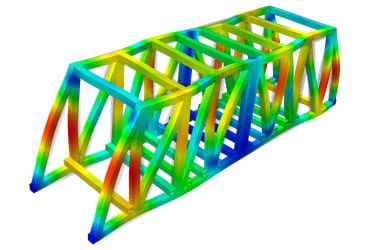 modal analysis of a truss bridge displacement