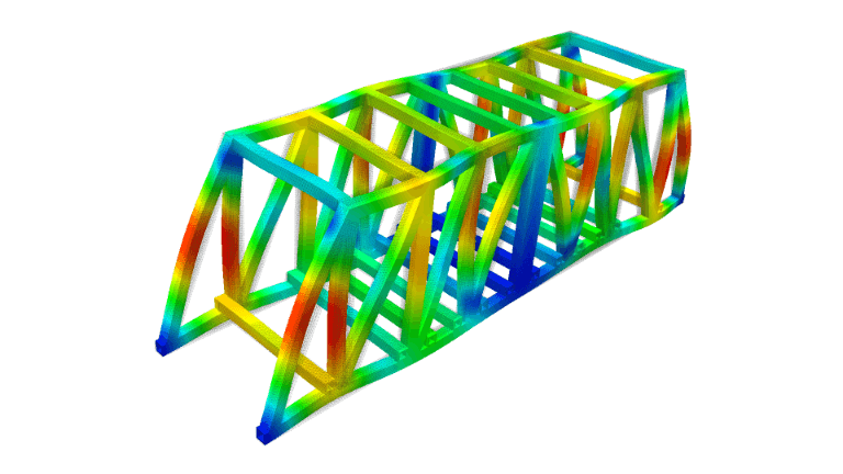 truss bridge design, modal analysis, eigenfrequency