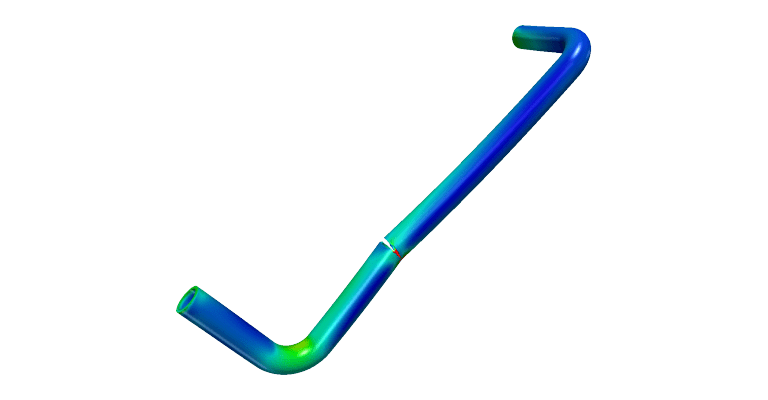 piping design simulations cracked pipe FEA