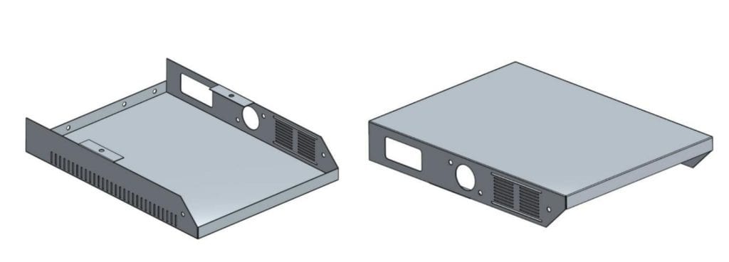 CAD model sheet metal enclosure