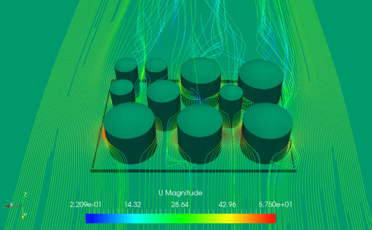 tank farm wind load analysis streamline flow simulation