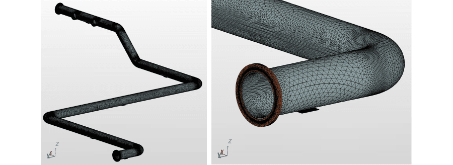 finite elements mesh for structural analysis and safety assessment of the pipeline design