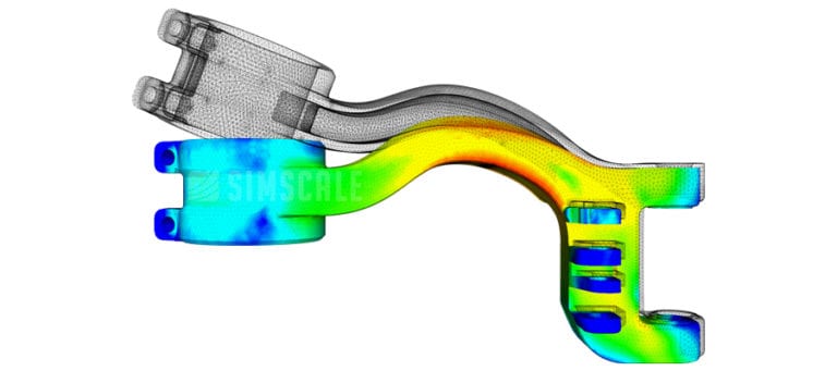 fea software for structural mechanics simulation on a motorbike swingarm