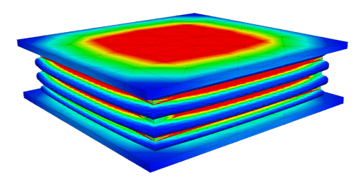 elastomeric bearing pad simulation for bridge design