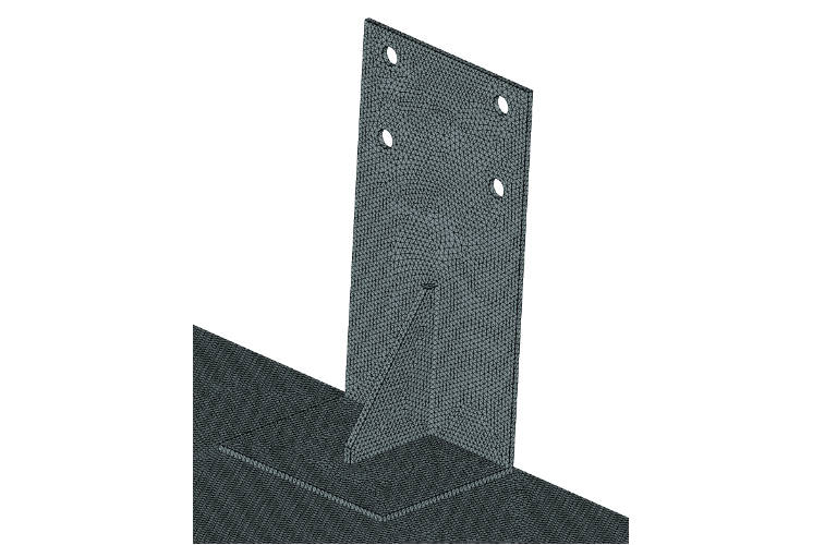 fixture tetrahedral mesh for structural analysis